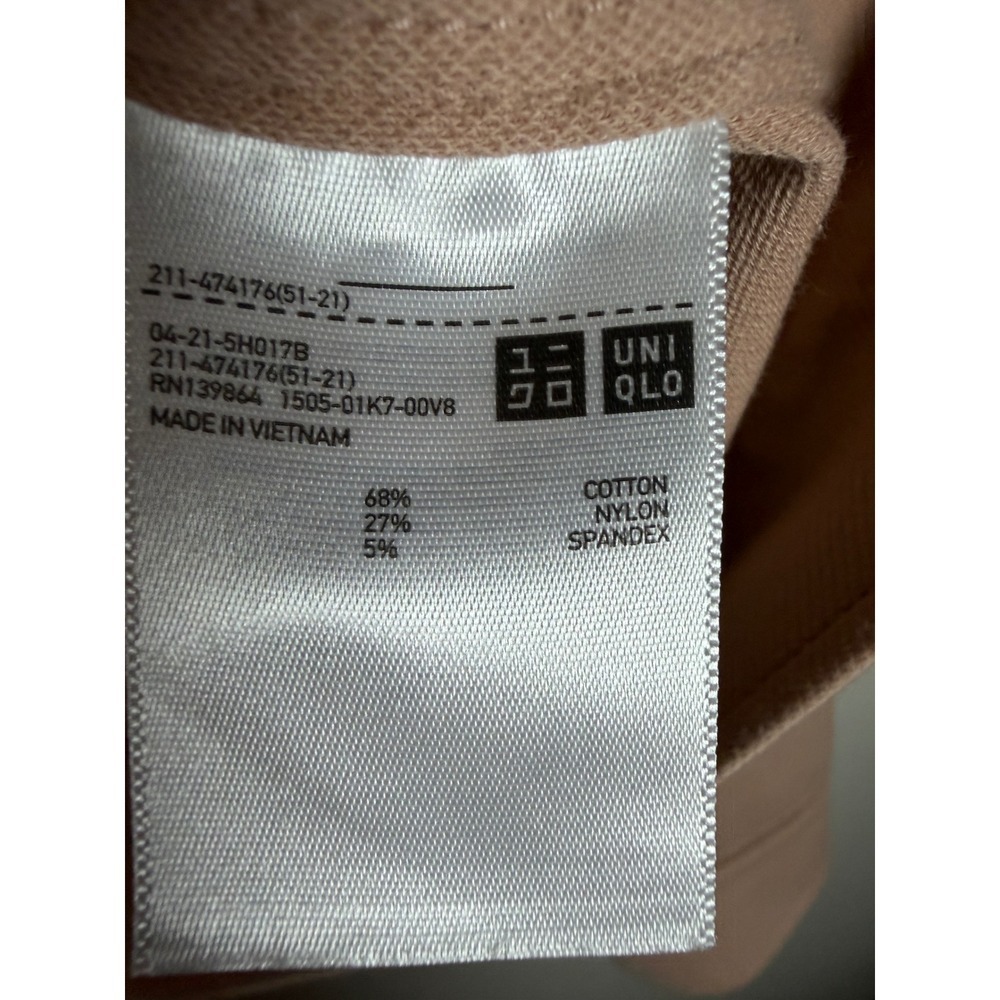 Uniqlo Jersey Relaxed Jacket Tan Beige Button Front Utility Chore Coat 474176 M - Picture 4 of 7